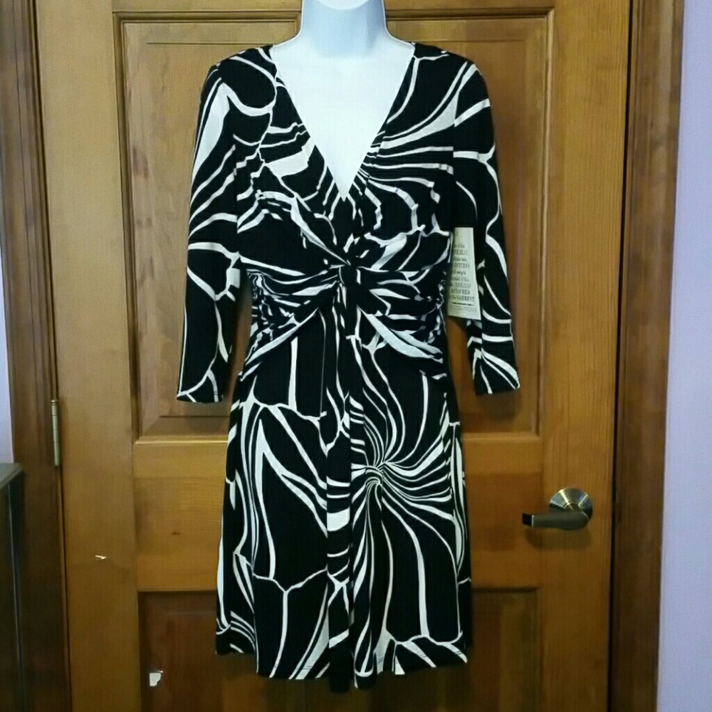 NWT Boston Proper blk & wht dress